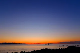 西浜海岸の夕焼け